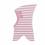 Zipfelmütze Baumwolle einlagig rosa geringelt mit Schleife